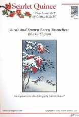 Scarlet Quince SHO002 - Birds and Snowy Berry Branches