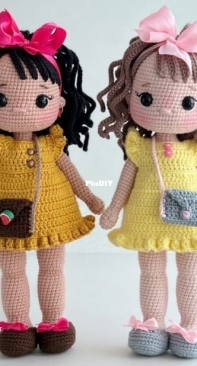 Crochet Friends Toys - Favorite Toys by Elena - Elena Bondarenko - Елена Бондаренко - Monica Doll - Кукла Моника - Russian