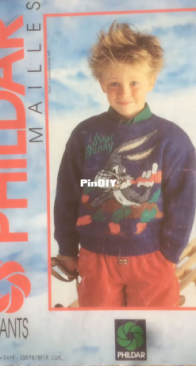 Phildar Mailles No.210 Enfants Dessins Animés Automne-Hiver  1991 - French