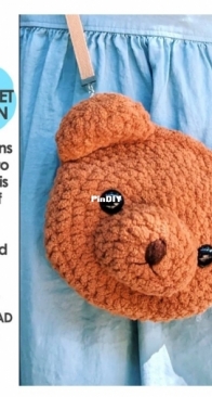 Hello happy- Lisa - Bear plushie bag