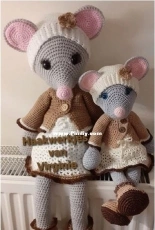 Haakwerkjes van Virginie - Virginie Delaere - Winter outfit set for Mouse Estelle - Dutch