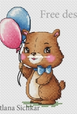 Bear with Balloons - Svetlana Sichkar