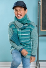 Dale Gull 348-15 Lars stripegenser & skjerf by Liv Inger Espedal – Norwegian – free