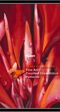 I Love Cross Stitch BOC-006 Canna with Waterdrops