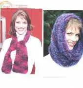 Plymouth Yarn-FN37-Le Fibre Nobili Geisha-Snood, Scarf, & Mittens