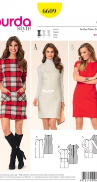 Burda Style - 6609 - Dress - Size 34-46