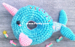 Oodles of Crochet Crafts - Rachel Zain - Doughnut Buddies - Narwhal