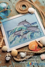Leaping Dolpins by Jayne Netley Mayhew from Cross Stitch Collection 265