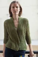 Feza Yarns Designs-Eyelet Harvest Cardigan by Juan R. Alcantar & Lois Horychata-Free