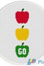Daily Cross Stitch  - Traffic Light Peppers