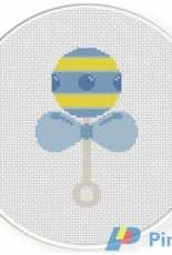 Daily Cross Stitch - Baby Rattle