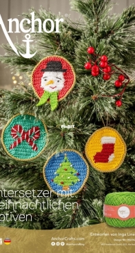 Anchor Crafts - Frau Line - Inga Line Borges - Fun Xmas Coasters - Untersetzer mit Weihnachtlichen Motiven - German - Free