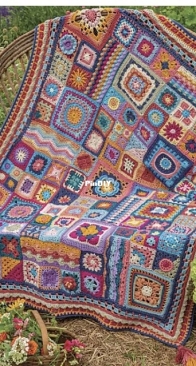 Happy Days/Granny Square Afghan by Lena Skvagerson