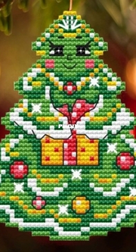 Christmas Tree With a Gift Ornament by RaSvet- Olga Ryazantseva