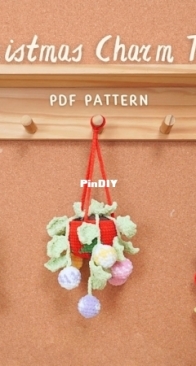 PHoaCrochet - Hoa Phong Nữt - Christmas Charm Trio: Christmas Pinecones Basket, Christmas Ornament Ball Basket, Candy Cane Bell Basket