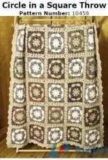 Lion Brand Yarn - Nº 10458  Circle in a Square Throw – Free