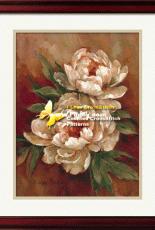 I Love CrossStitch BM-007 - White Peonies I