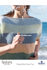 DMC-Striped Boat Neck Top-Free.