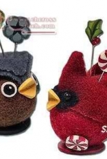 Cindy Blue Who and Candy Cardinal by Just Another Button Company