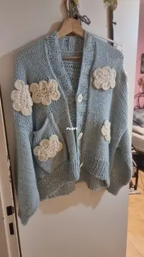 Hand Knitted Cloud Cardigan