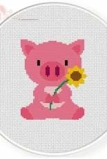 Daily Cross Stitch - Baby Pig