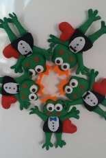 frog magnet with felt