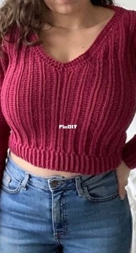 Burgundy and Blush - Tahryn - Rock & Rose Sweater