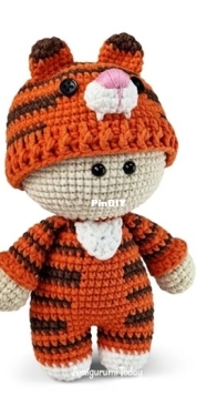 Amigurumi Today - Unknown Designer - Doll in Tiger Outfit - Free