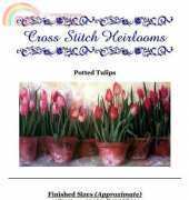 Cross Stitch Heirlooms - Potted Tulips