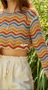 Bai Retro - Bailey - Wavy Crochet Sweater