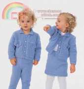 Bernat Softee Baby Jean Jacket Sets - Free