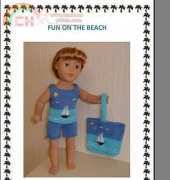 Fun on the Beach for 18"inch Dolls-by Una