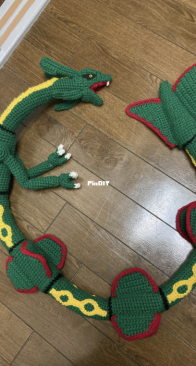 Pattern for Crochet Amigurumi Rayquaza - CommonplacecraftsJP - English