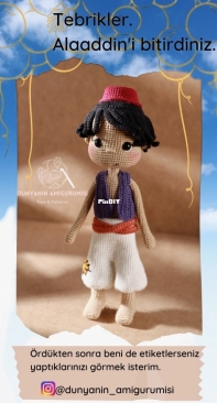 Dünyanın Amigurumisi - Bilgenur Çamtosun - Alaaddin - Turkish