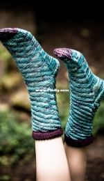 Waterspout Socks by Vanessa Picard-Free