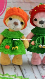 Fairy Toys - Alexandra Konkina - Bears - Pumpkin and Strawberry - Александры Конкиной - Мишки тыковка и клубника - Russian