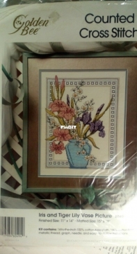 Golden Bee - 60494 Iris And Tiger Lily In A Vase