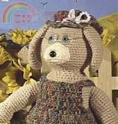 Happy Yellow House - C.L. Halvorson - Granny Dog Crochet Doll