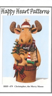 Happy Heart Patterns - HHF-479 - Christopher the Merry Moose
