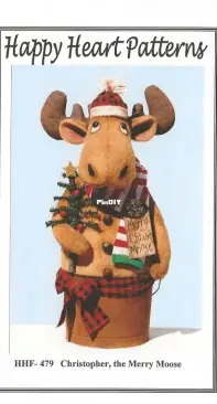 Happy Heart Patterns - HHF-479 - Christopher the Merry Moose