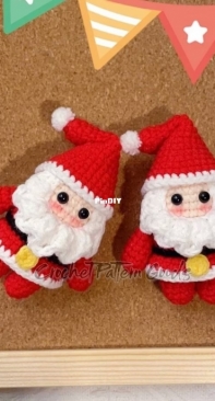Crochet Pattern Goods - Li Ai Yo de Tao Zizi - Lin Baby - Shu Ling - Santa Keychain