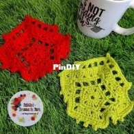 SaiASmi Dreamz in Yarn - Rashmi Purushotham - Rashmi Binu - Peek-a-Fall Granny Coaster