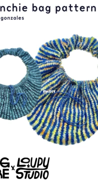 Scrunchie Bag by Evvia Gonzales - Qing Fibre/Loupy Studio