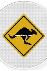 Daily Cross Stitch - Kangaroo Sign