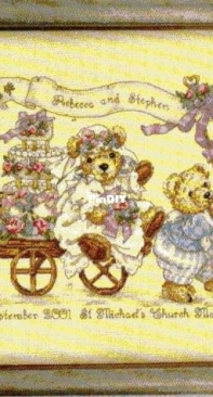 Wedding Bears Sampler by Sarah Bengry from Cross Stitch Collection 118 PCS