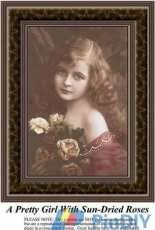 Sunrays Creations SP-21 - A Pretty Girl with Sun-Dried Roses