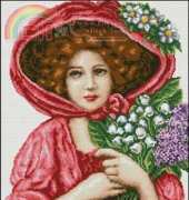 Girl with Flowers from Galeria Broderia May 2009 XSD