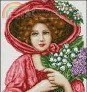 Girl with Flowers from Galeria Broderia May 2009 XSD