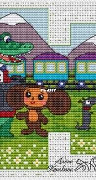 Gena and Cheburashka Ornament by Alena Koshkina
