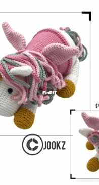 Jookz - Joke Postma - Cuddly Unicorn - Knuffel Eenhoorn - Dutch
